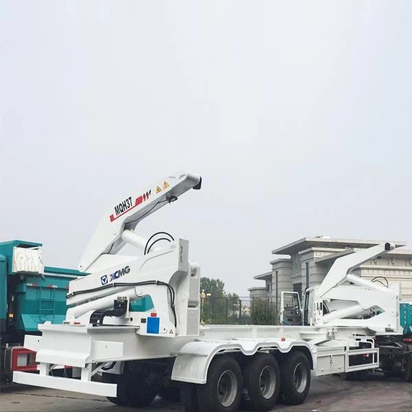 Semi-remorque à grue pour conteneurs auto-chargeable à chargement latéral XCMG de 40 pieds